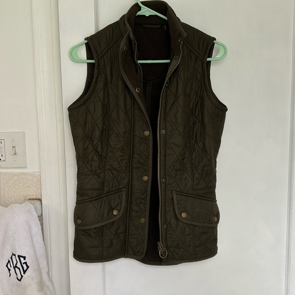 Barbour Calvary Fleece Lined Gillet Vest Olive/US 4